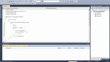 Ciclo While en C# - haciendo una lista de 1 a 100