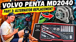 Boat Life Engine Problems Part 3 Volvo Penta Alternator replacement
