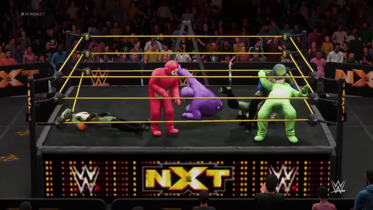 Wwe2k18 tlc tag team teletubbies vs ninja turtles