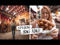 Exploring HONG KONG! - Most Popular Street Food Snack (Egg Waffle), Oldest Temple & Victoria Peak!