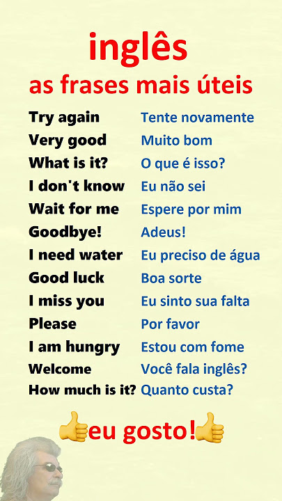 Inglês. Aprenda frases mais úteis em inglês para principiantes!