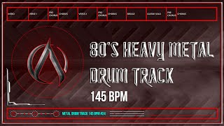 80’s Heavy Metal Drum Track 145 BPM (HQ,HD)