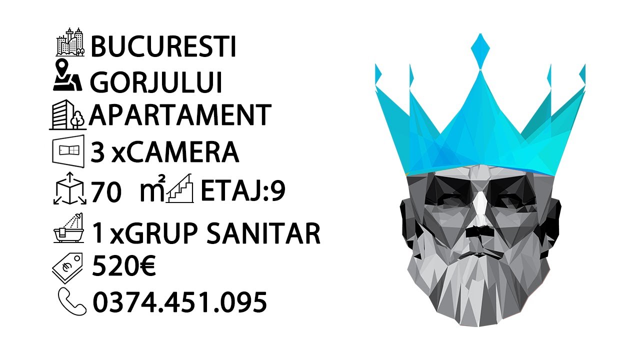 BUCURESTI|3 camere / Gorjului / Balcon / Mobilat