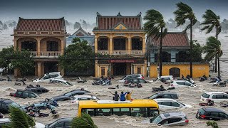 Vietnam Bugün Batıyor Dev Sel Binh Dinhde Birçok Evi Ve Arabayı Süpürdü