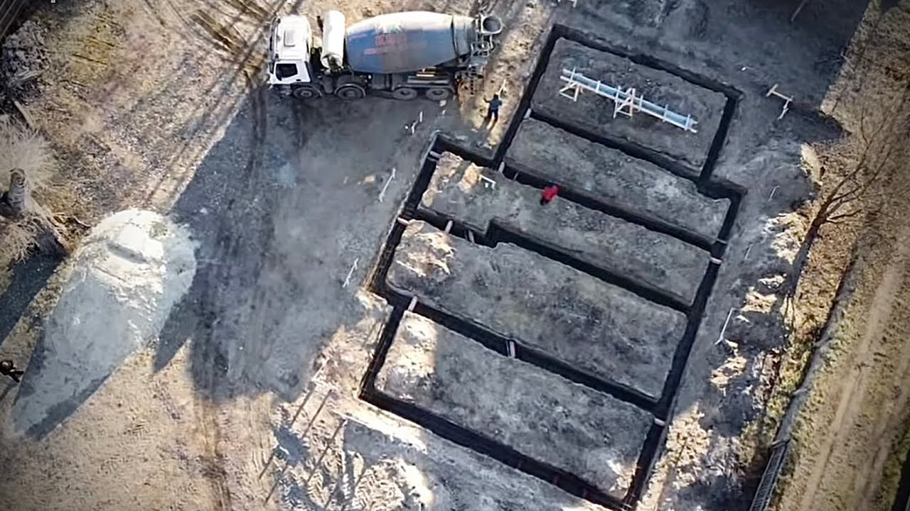 60 кубов бетона вылили в траншею под Гостиницу. 2 Серия - YouTube