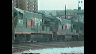 Rare SCL BQ23-7 #3005 & Massive Vintage CSX Power Lashup (1990) Filmed by Bob Sechler