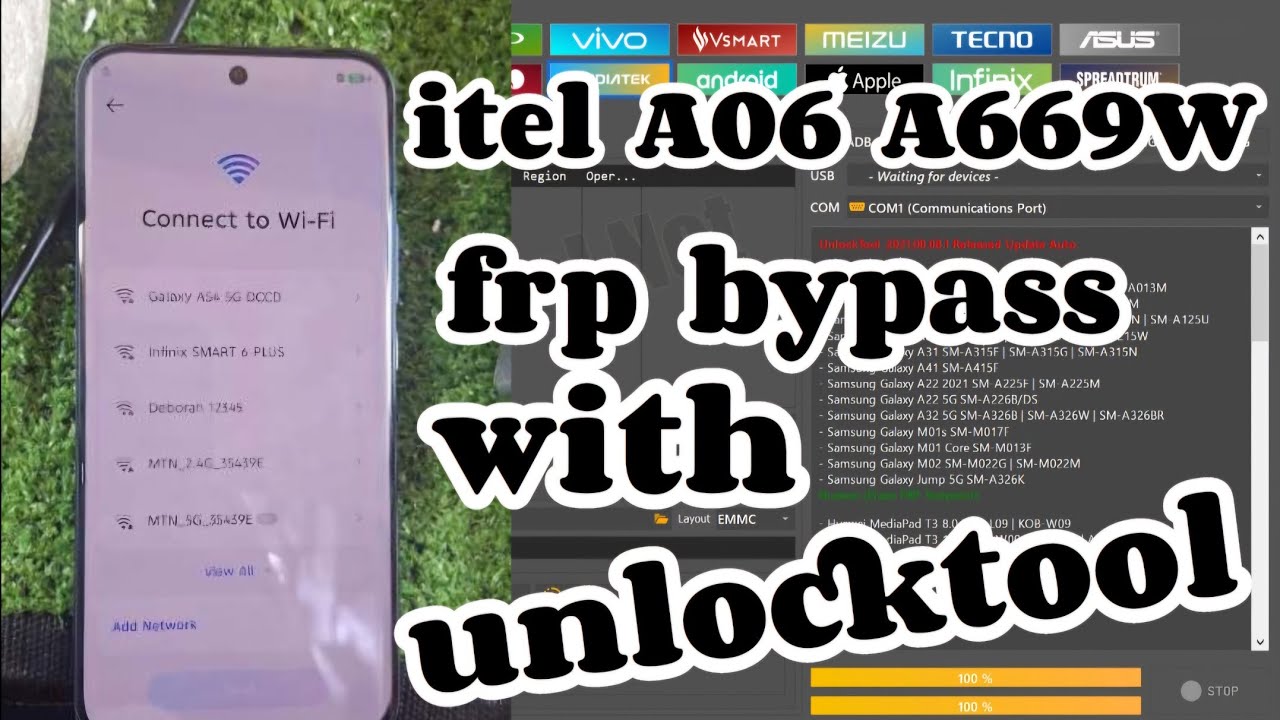 Itel A06 A669W frp bypass with unlocktool 