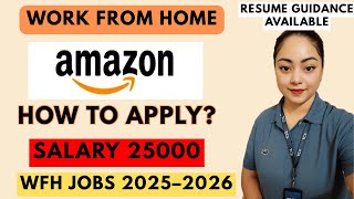 How to Apply Amazon Work From Home Jobs 2025–2026 | Complete Hiring Process | work from home job