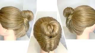 ️Voluminous braided women's hairstyle for medium or long hair,Объемная женская прическа плетение