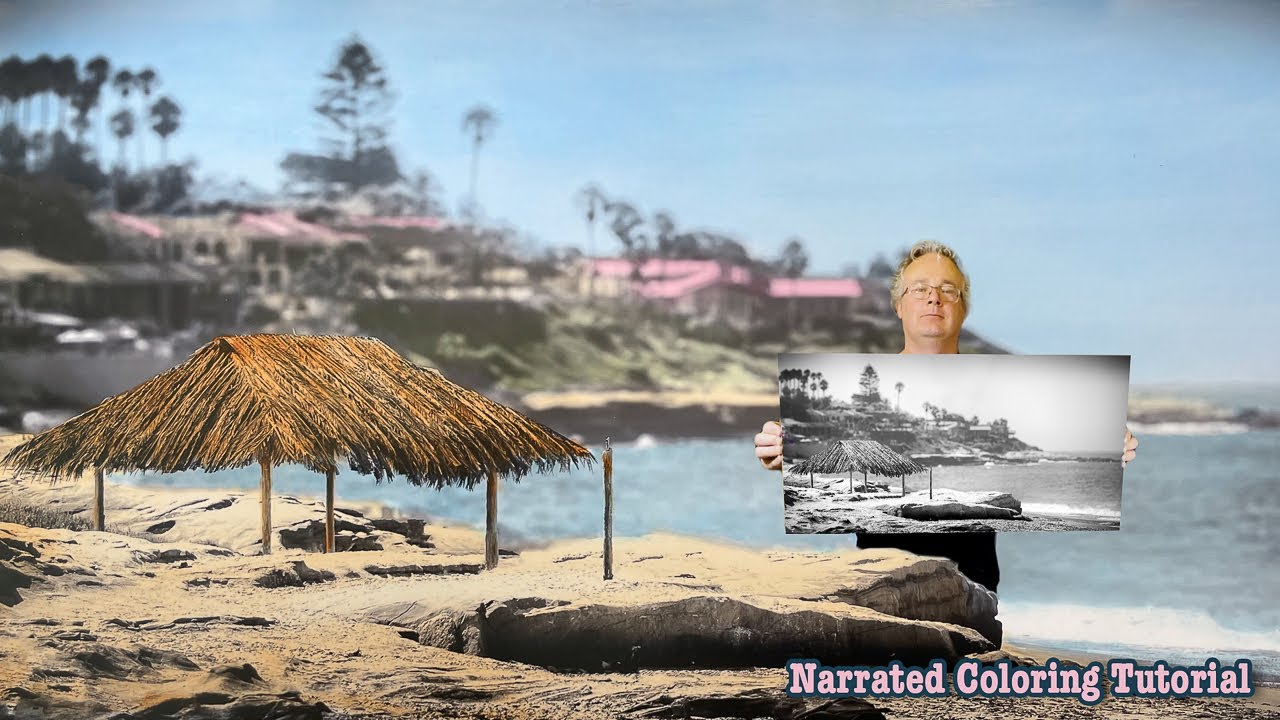 Hand Coloring the Windansea Shack with Marshall Photo Oils on Photo Paper