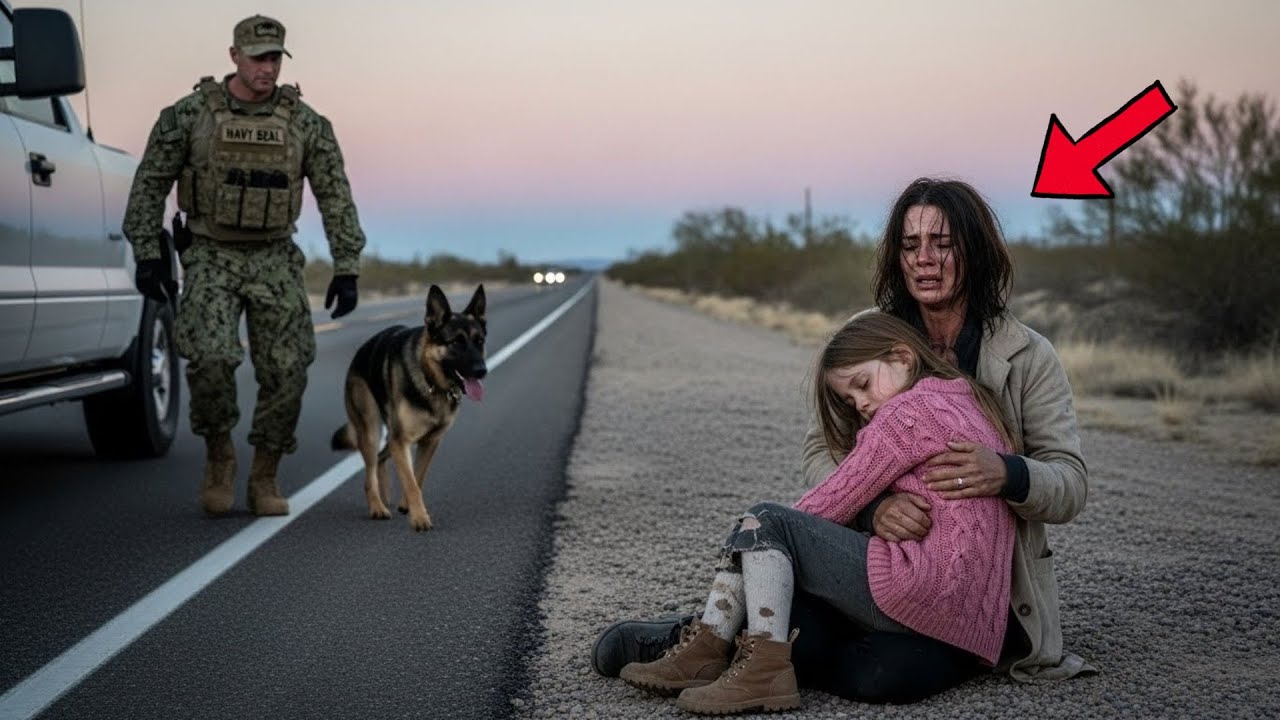 “Please Don’t Leave Us…” the Mother Trembled — A Navy SEAL and His Dog Stopped the Car