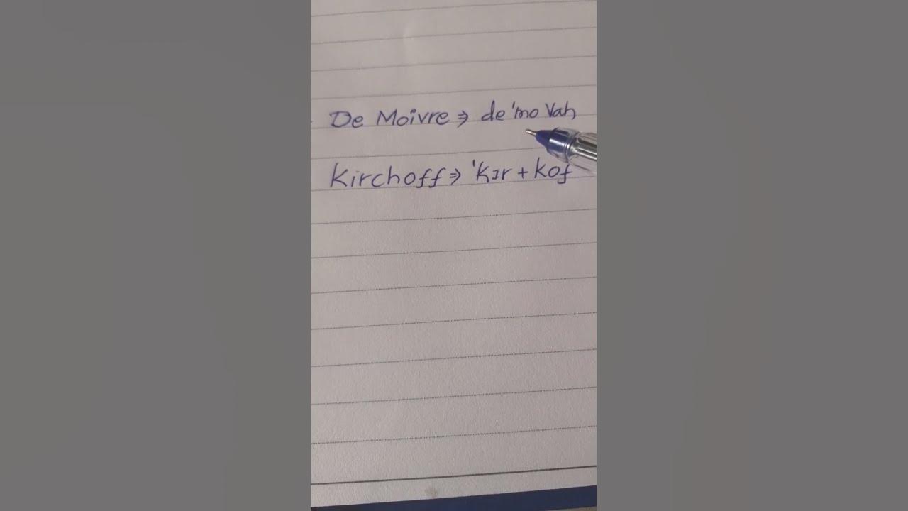 how-to-pronounce-de-moivre-kirchoff-youtube