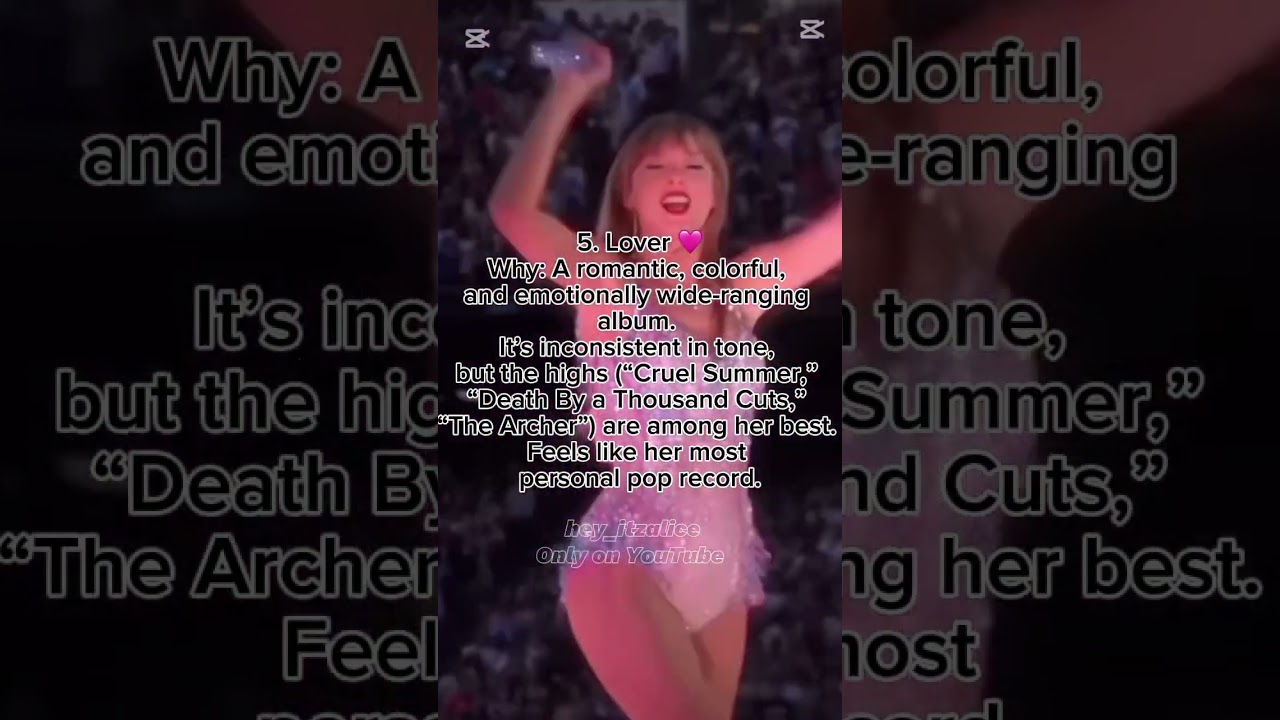 Asked CHATGPT to rank Taylor swift albums 