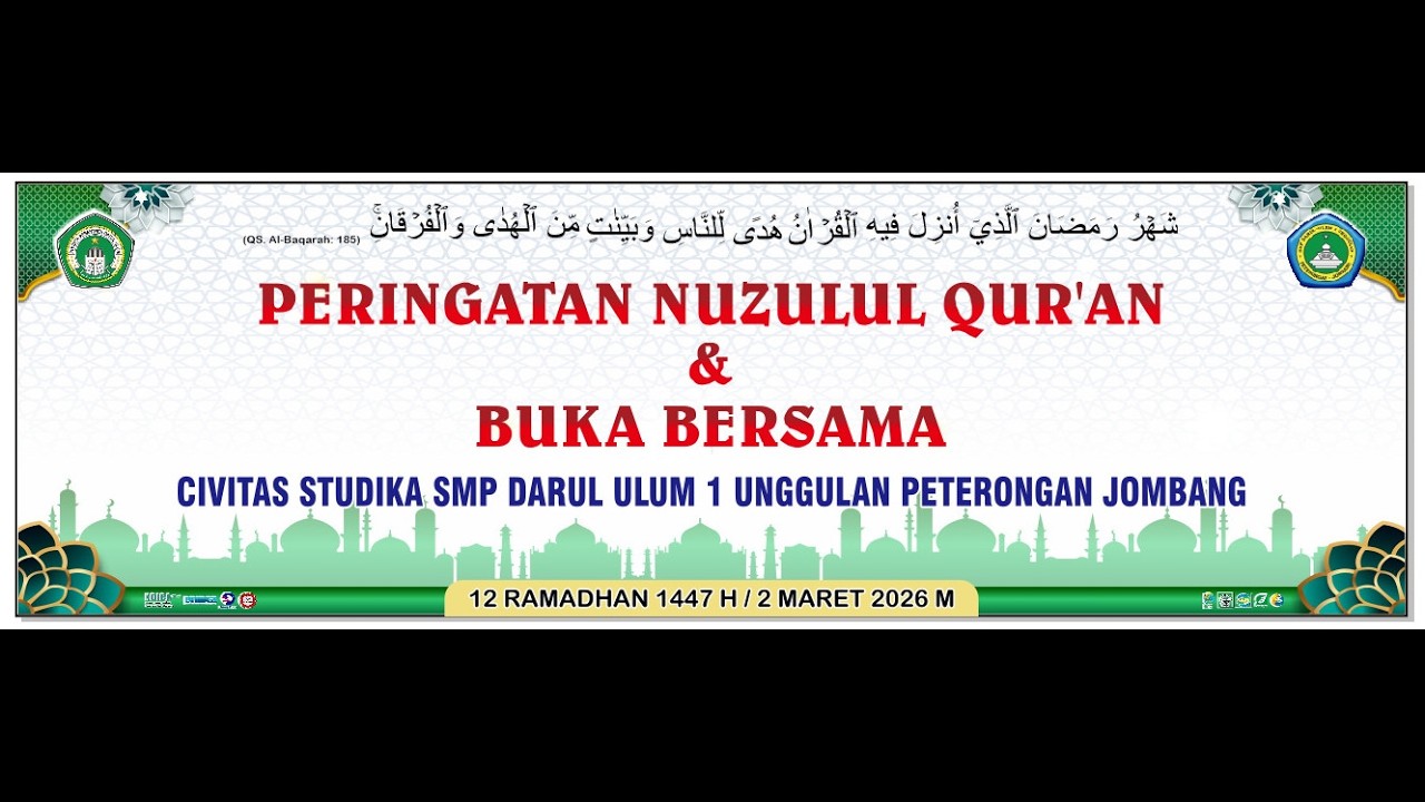 Peringatan Nuzulul Quran & Buka Bersama | Civitas SMP Darul Ulum 1 Unggulan Peterongan Jombang