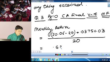 CA FInal SFM Mutual fund Chapter Explained by Aaditya Jain Sir in face to face class
