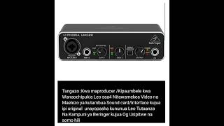 Sound card/Interface Behringer uphoria umc22 Original ni ile ya 2/Agost/2013