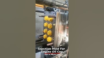 Injection Mold For Engine Oil Cap #cap #mold #engine #oil #injection #factory #machine #automation