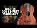 A beautiful 000 12fret mahogany martin custom shop acoustic guitar