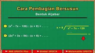 Cara Pembagian Bersusun Bentuk Aljabar