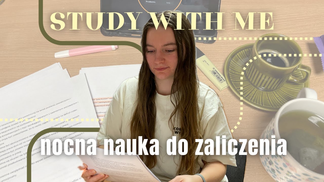 nocna nauka do zaliczenia 🌙 pouczmy się razem  || STUDY VLOG