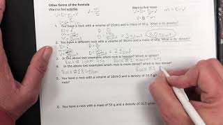 Density calculations part 2