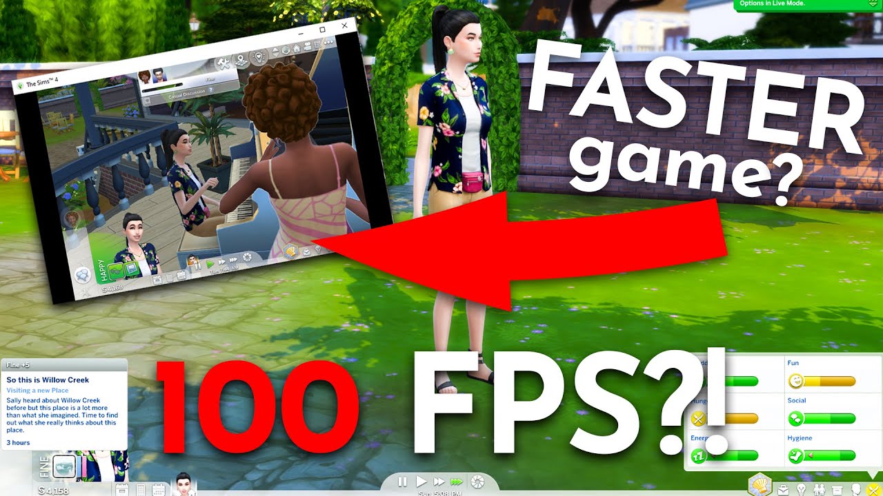 Does playing in SMALLER windows make Sims 4 FASTER? Secrets to Make
