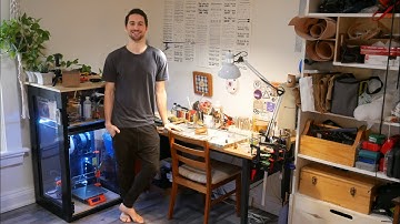 TINY APARTMENT WORKSHOP TOUR + Tips for Making from a Small Space!