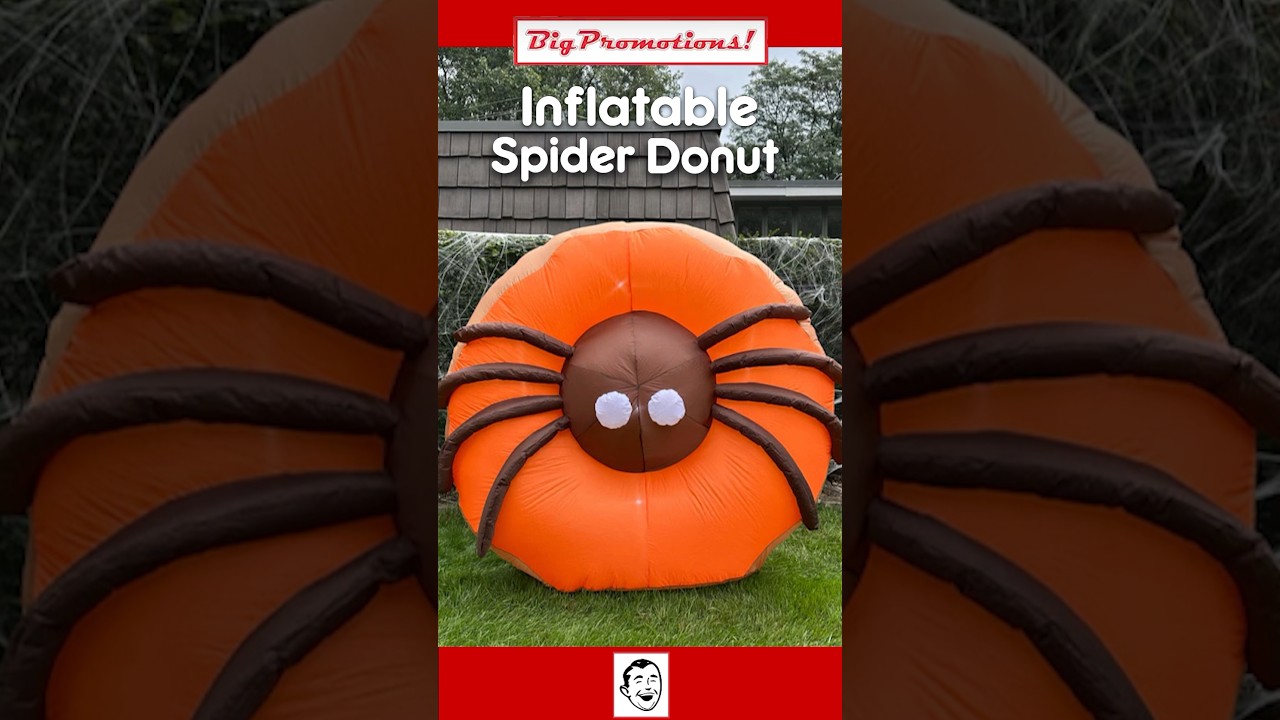 Dunkin introduced a six-foot-tall inflatable spider donut!