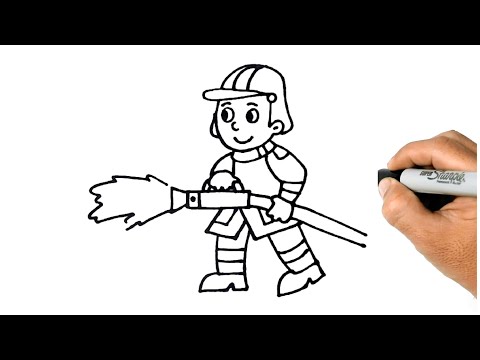 How to Draw a Fireman Easy and Simple