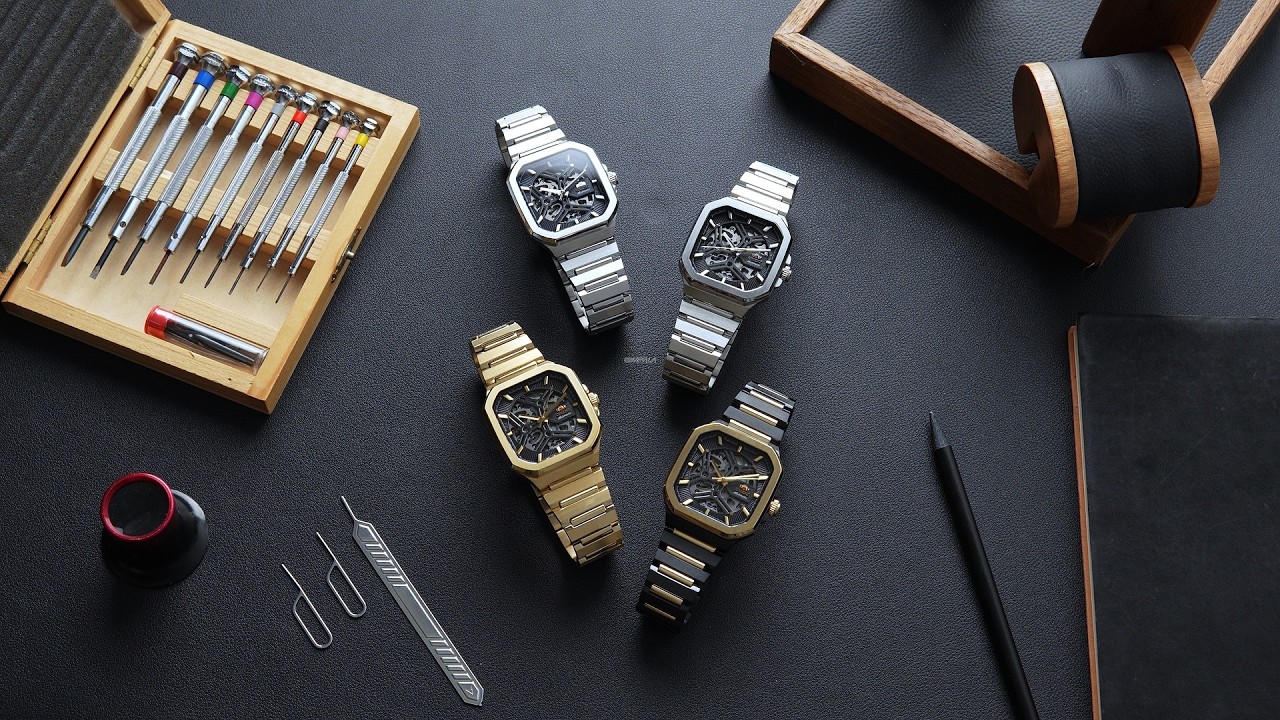 Relógio Orient Skeleton Automático NH7GG008-G1KX IP Gold
