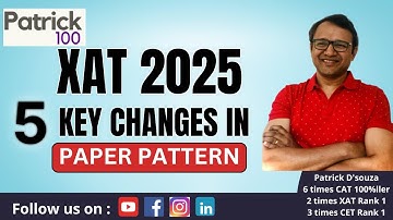 5 Key changes in XAT 2025 | Know the Paper Pattern changes in XAT 2025 | Patrick Dsouza
