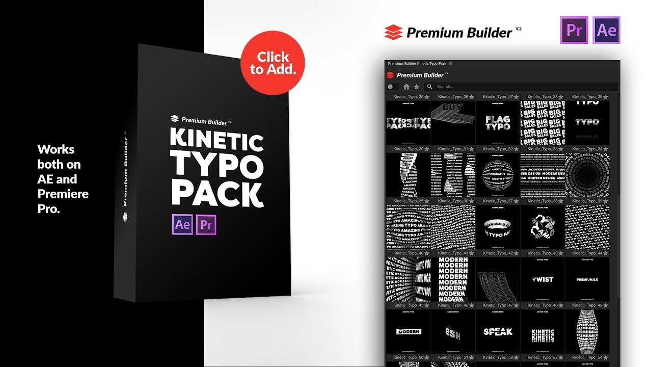 Typography Pack (After Effects Template Premiere Pro Mogrts