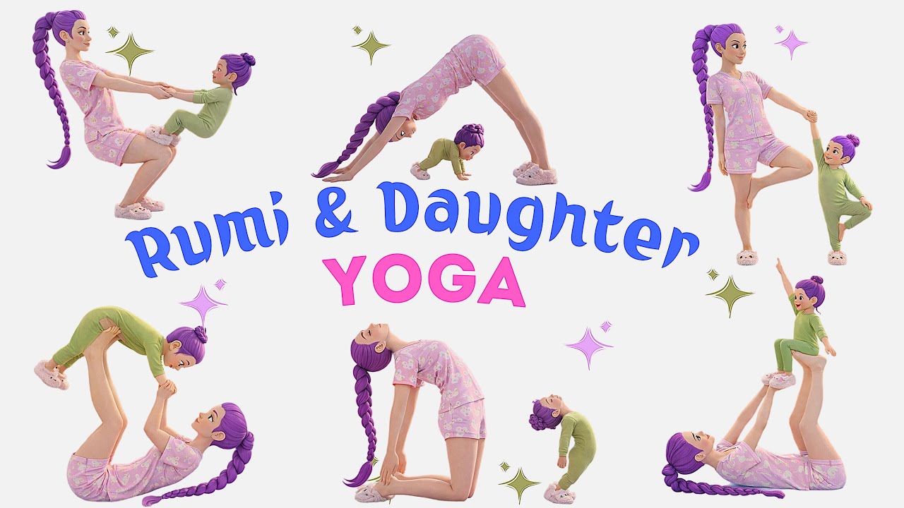 Rumi & Daughter Yoga 🧘‍♀️💜 | Cozy Home Routine - YouTube