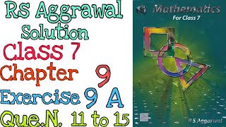 Rs Aggarwal class 7 Exercise 9A Question number 11,12,13,14,15| Unitary Method  | MD Sir