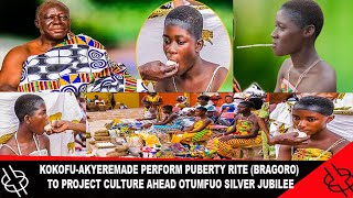 Kokofu-Akyeremade Perform Puberty Rite Bragoro To Project Culture Ahead Otumfuo Silver Jubilee