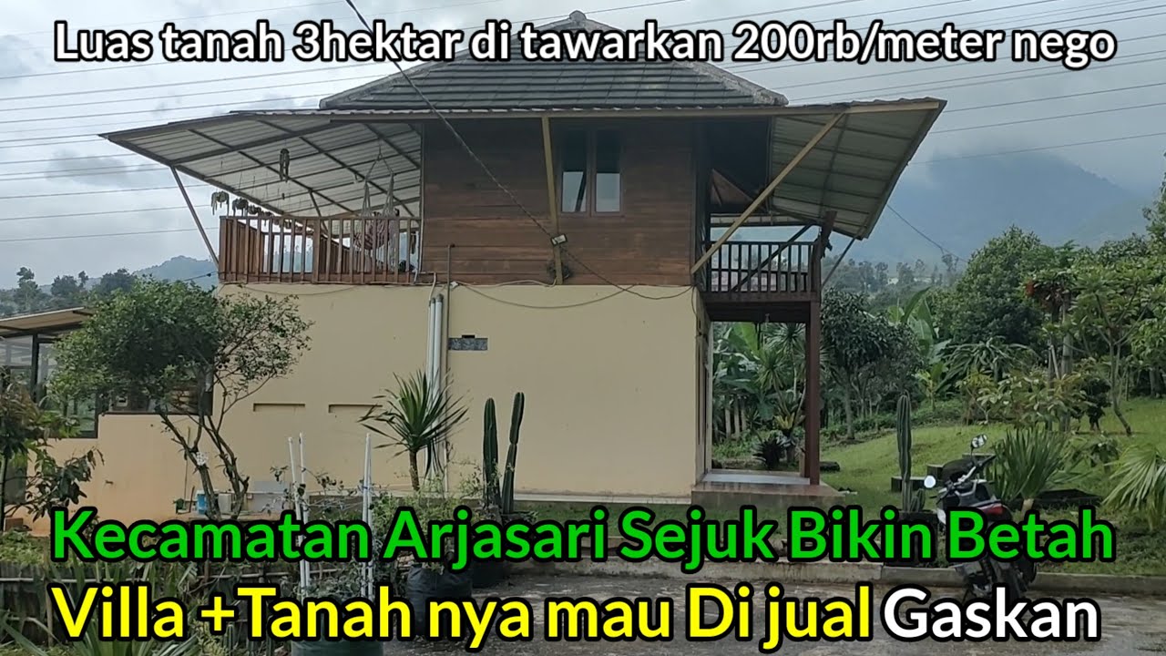 Arjasari Bandung Selatan Udara nya Sejuk Bikin Betah!!Ada Villa +Tanah 3ha mau di jual