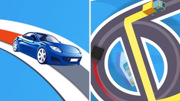 Line Color 3D 🟥🟩🟪 All Levels Gameplay iOS - Draw the Path