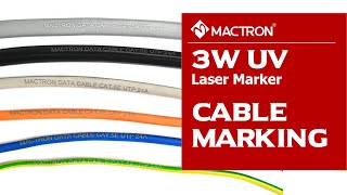 Mactron Laser | Cable Marking 3W UV Laser Marking Machine