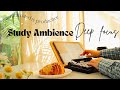 4hour study ambience  relaxing water soundsdeep focus pomodoro timerstay motivated study with me