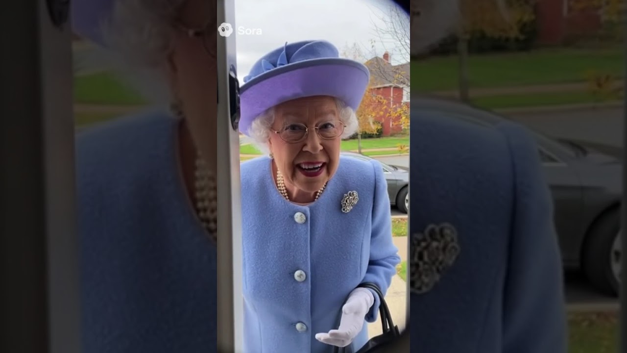 Queen elizabeth at the door! 