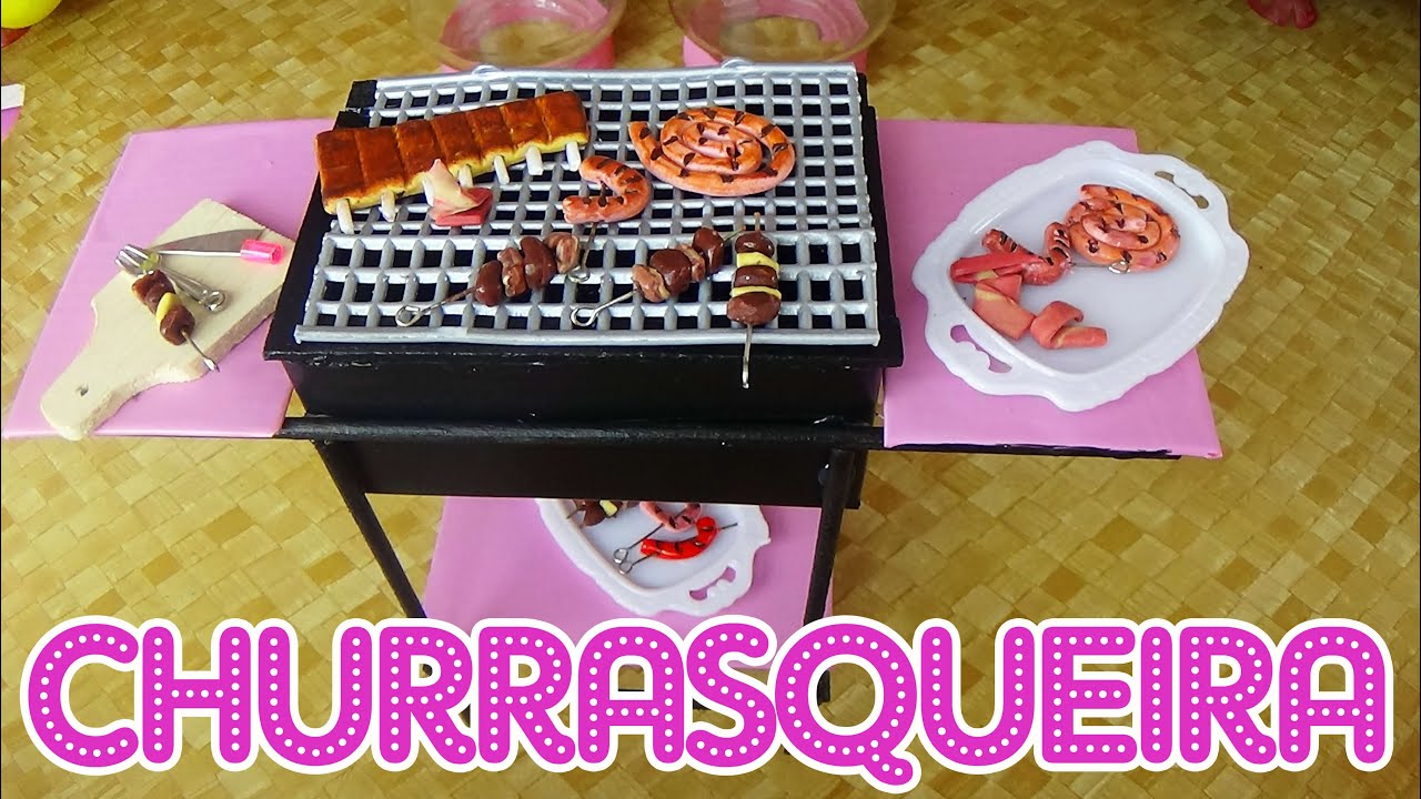 Como fazer Churrasqueira para a Casa da Barbie e Bonecas | Tutorial