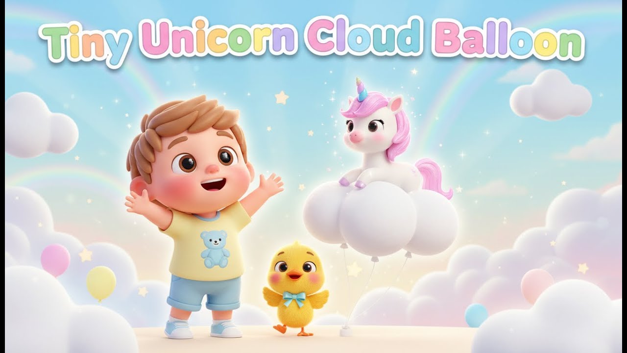 Tiny Unicorn Cloud Balloon – Nursery Rhyme, Toddler Learning, Magical Adventure, Playful Imagination