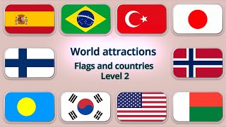Guess the country by the flag | Level #2 | World attractions | Geography quiz screenshot 5