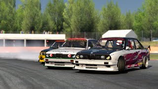 Drifting BMW E30 | W/.Akira and Hannes | Door Taps Tandem | Assetto Corsa Drifting BMW E30 | W/.Akira and Hannes | Door Taps Tandem | Assetto Corsa