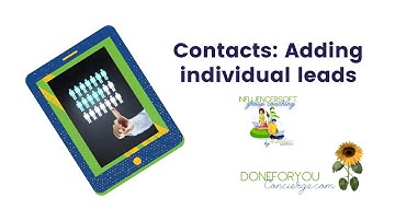 Tips to Build Your Technology Foundation with Influencersoft  Adding Individual Leads