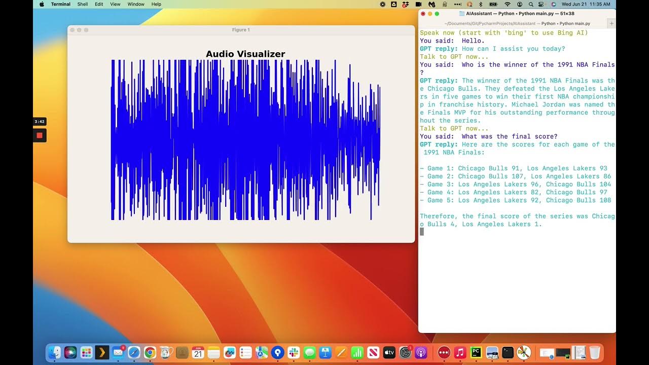 Talking AI Assistant with Audio Visualizer in Python - YouTube