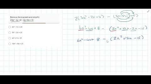 Removing Brackets and Simplifying Algebraic Expressions