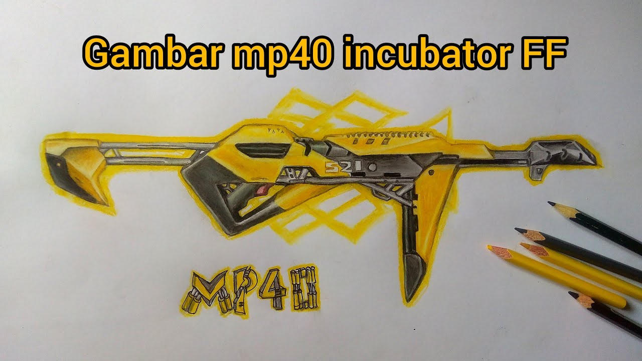 Gambar Skin Senjata FF Incubator Terbaru MP40 FLASHING 