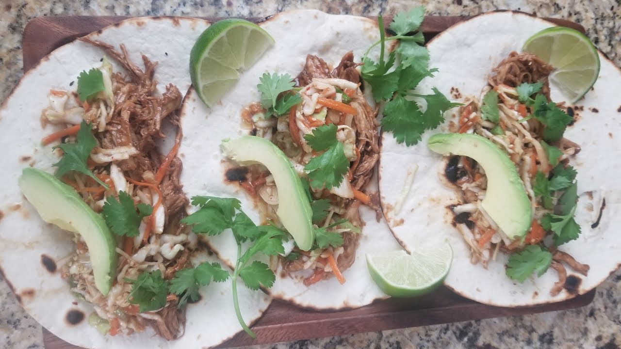 Asian Chicken Tacos with Asian Slaw Amazing peanut sauce recipe