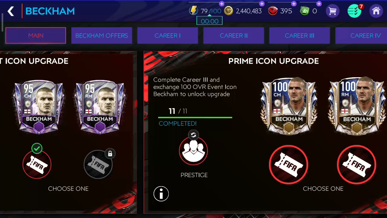 PRIME ICON BEKHAM HERE-FIFA MOBILE 21 GAMEPLAY